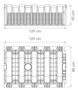 Drening szikkasztó alagút elem esővíz és tisztított szennyvíz szikkasztásához 300L térfogattal - Image 3