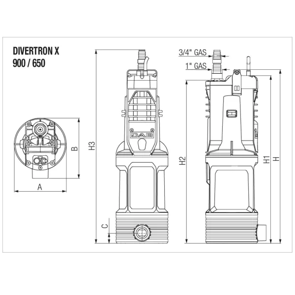 DAB Divertron 650 többfokozatú esővíz szivattyú - Image 4